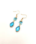 Glass bead dangle earrings