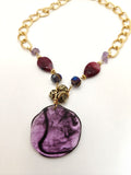 Purple statement necklace