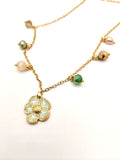 Floral beauty charm necklace