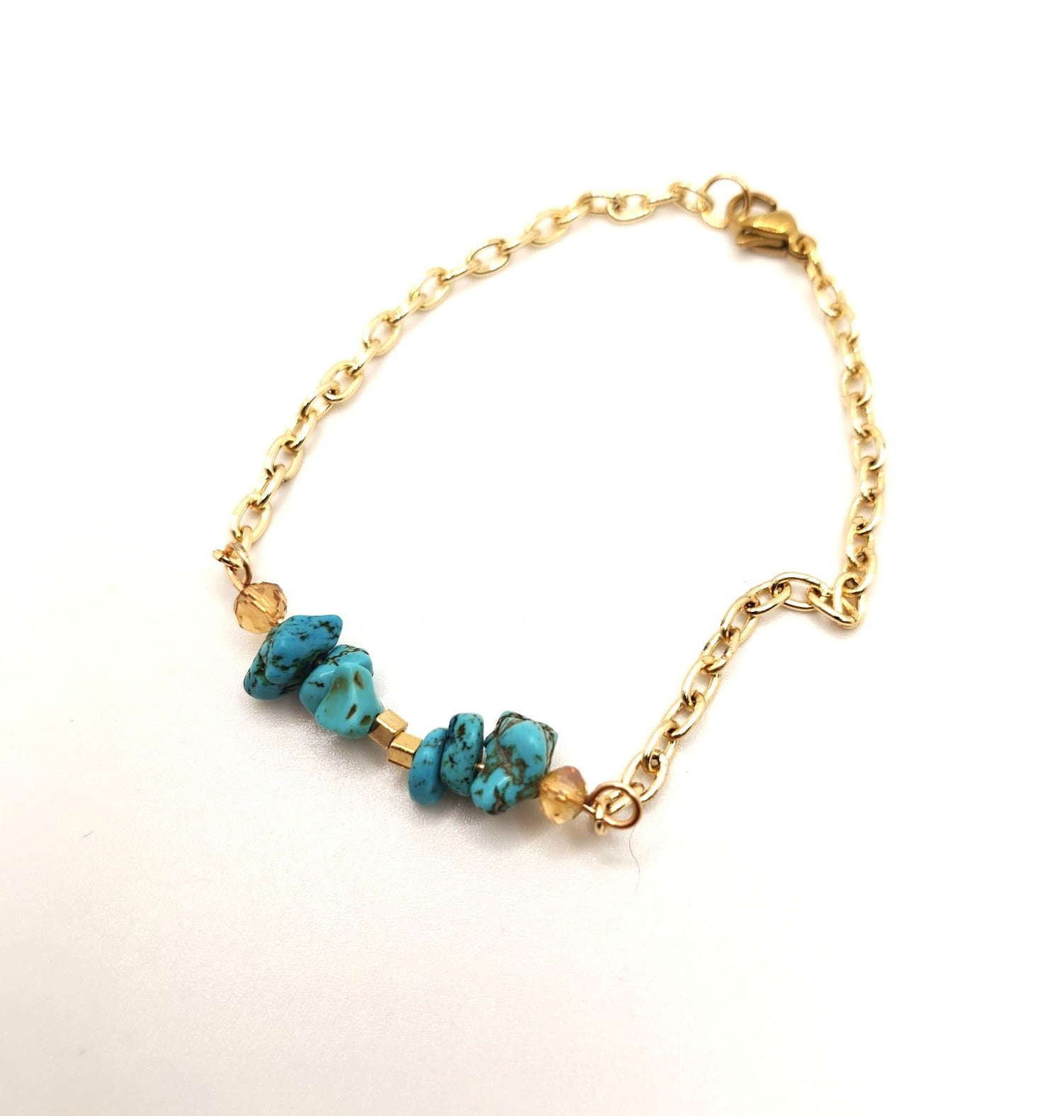 Turquoise gravel bracelet
