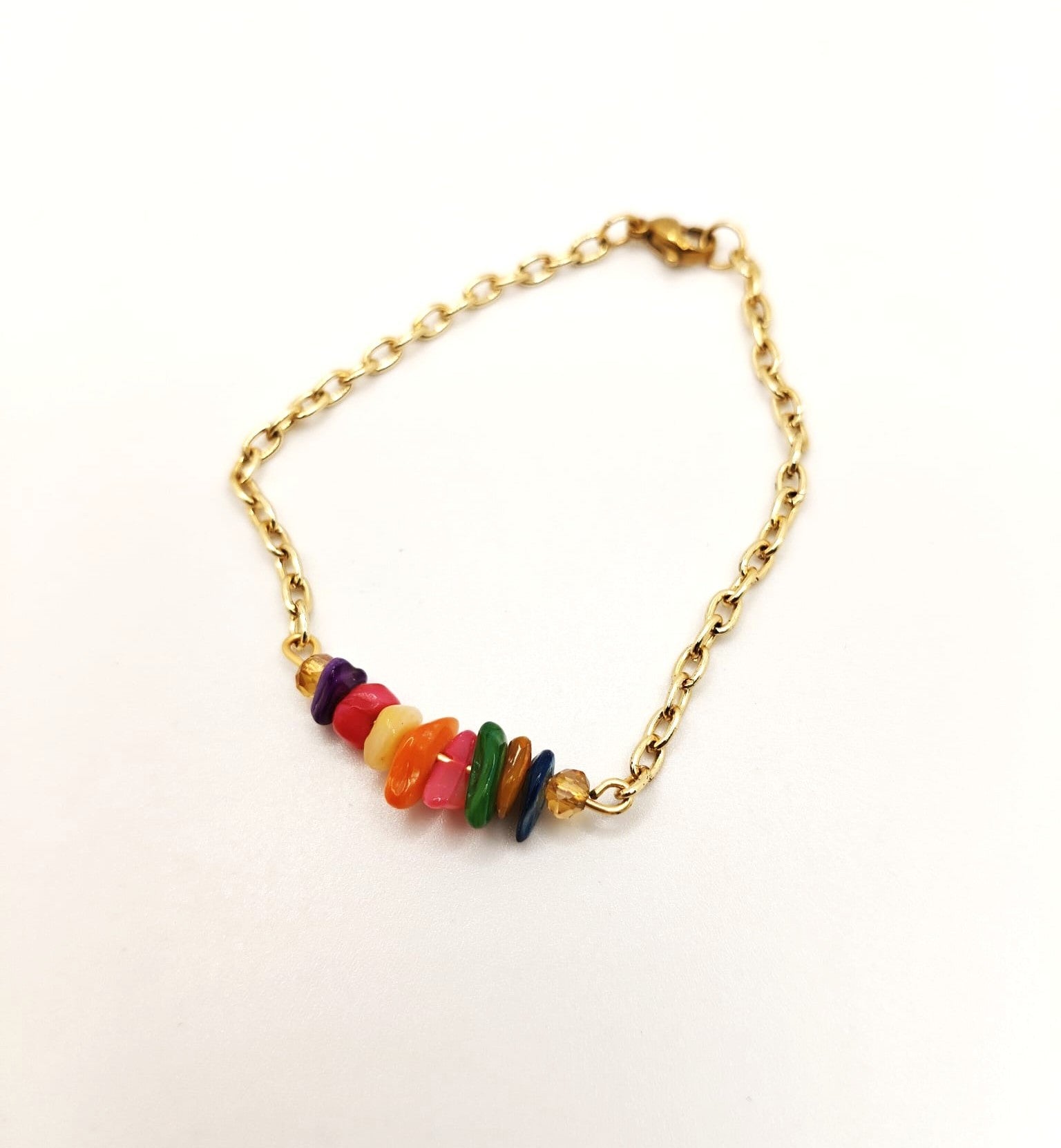 Rainbow gravel bracelet
