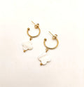 Clover mother of pearl earrings